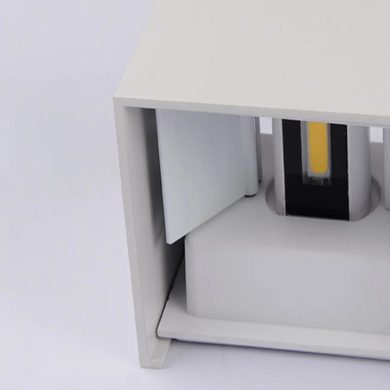 Minimalist Aluminum Cube Solid Color Adjustable Wall Sconce Image - 16 | homeyfad