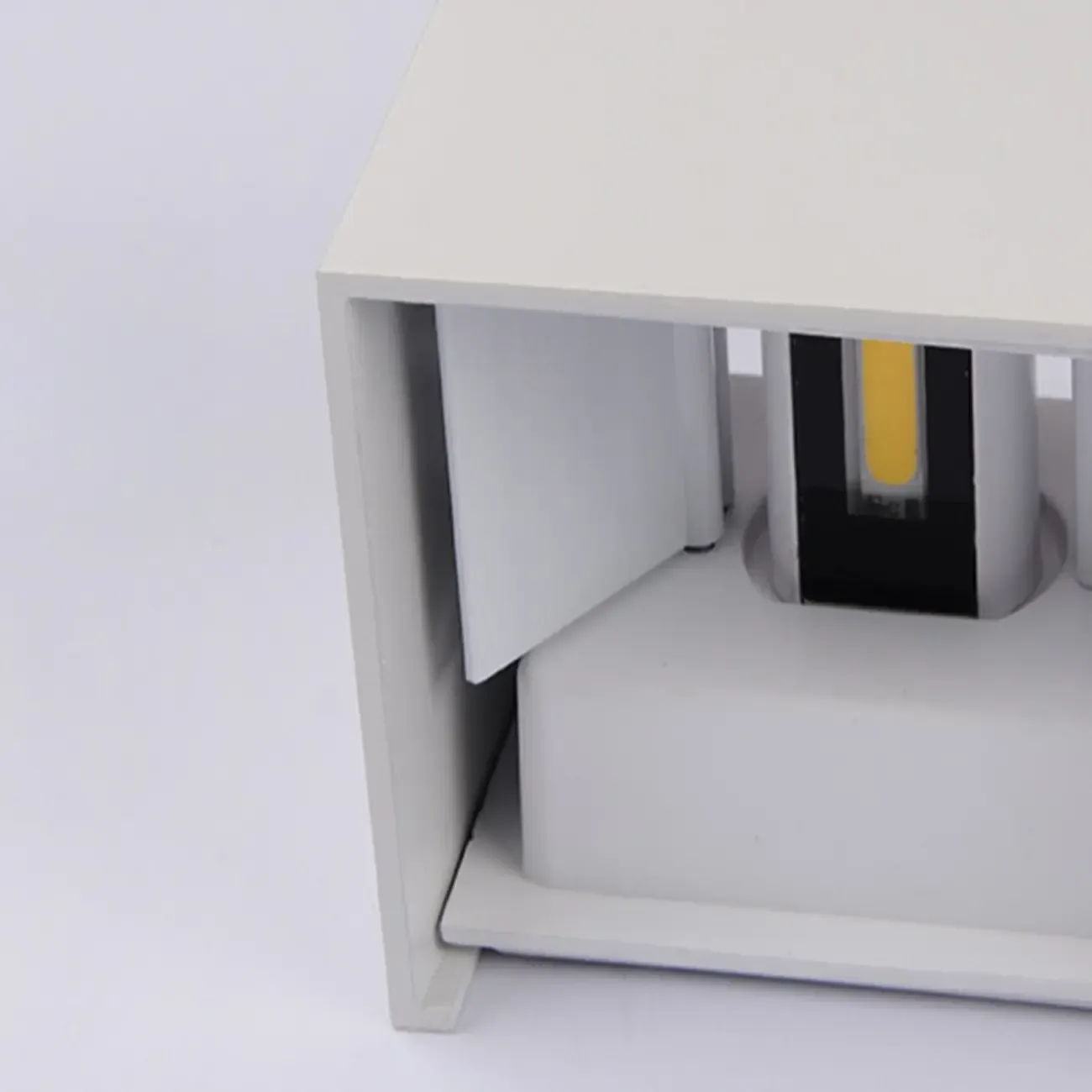 Minimalist Aluminum Cube Solid Color Adjustable Wall Sconce Image - 16