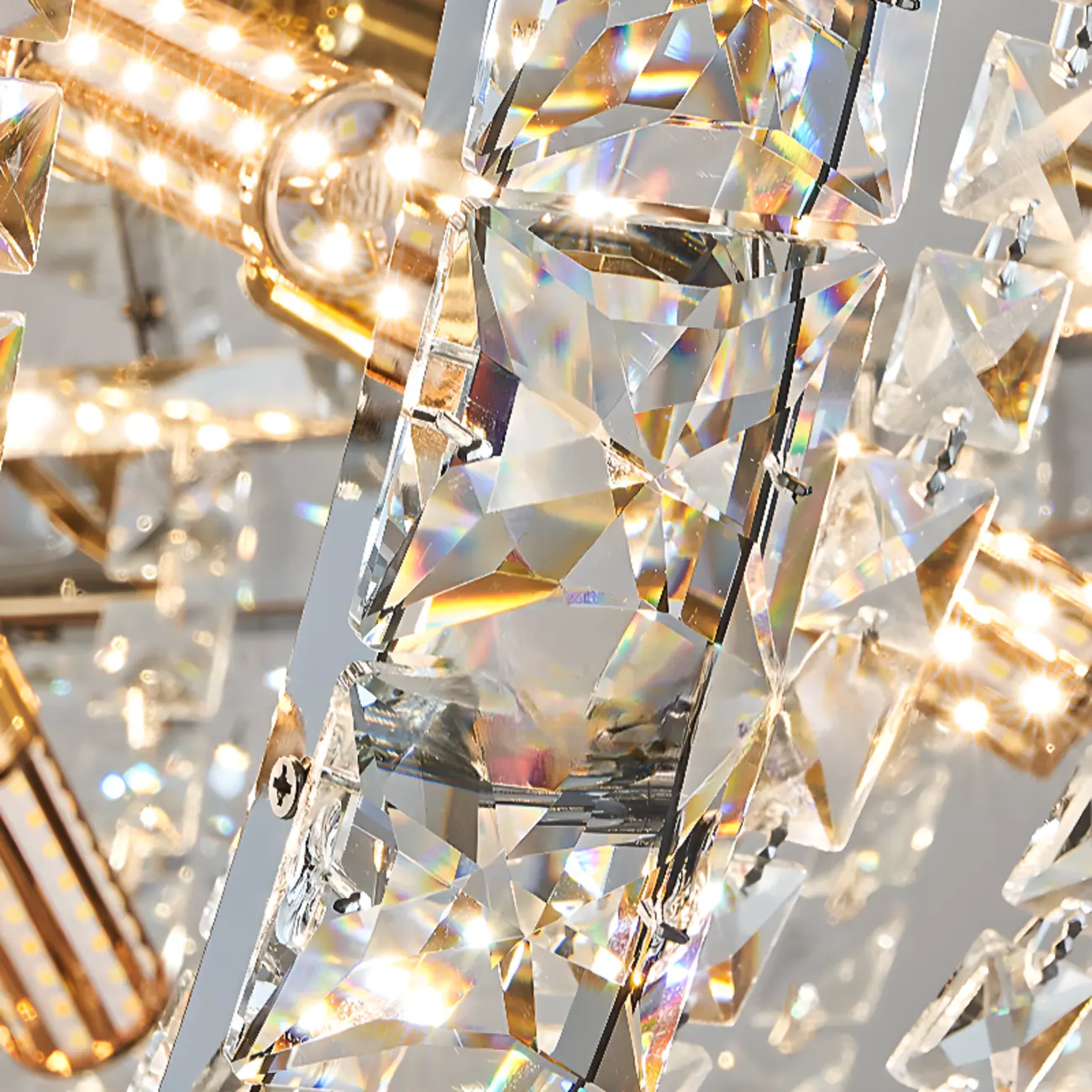 Gold Sphere Glamorous Crystal Stairwell Chandelier Image - 15 | homeyfad