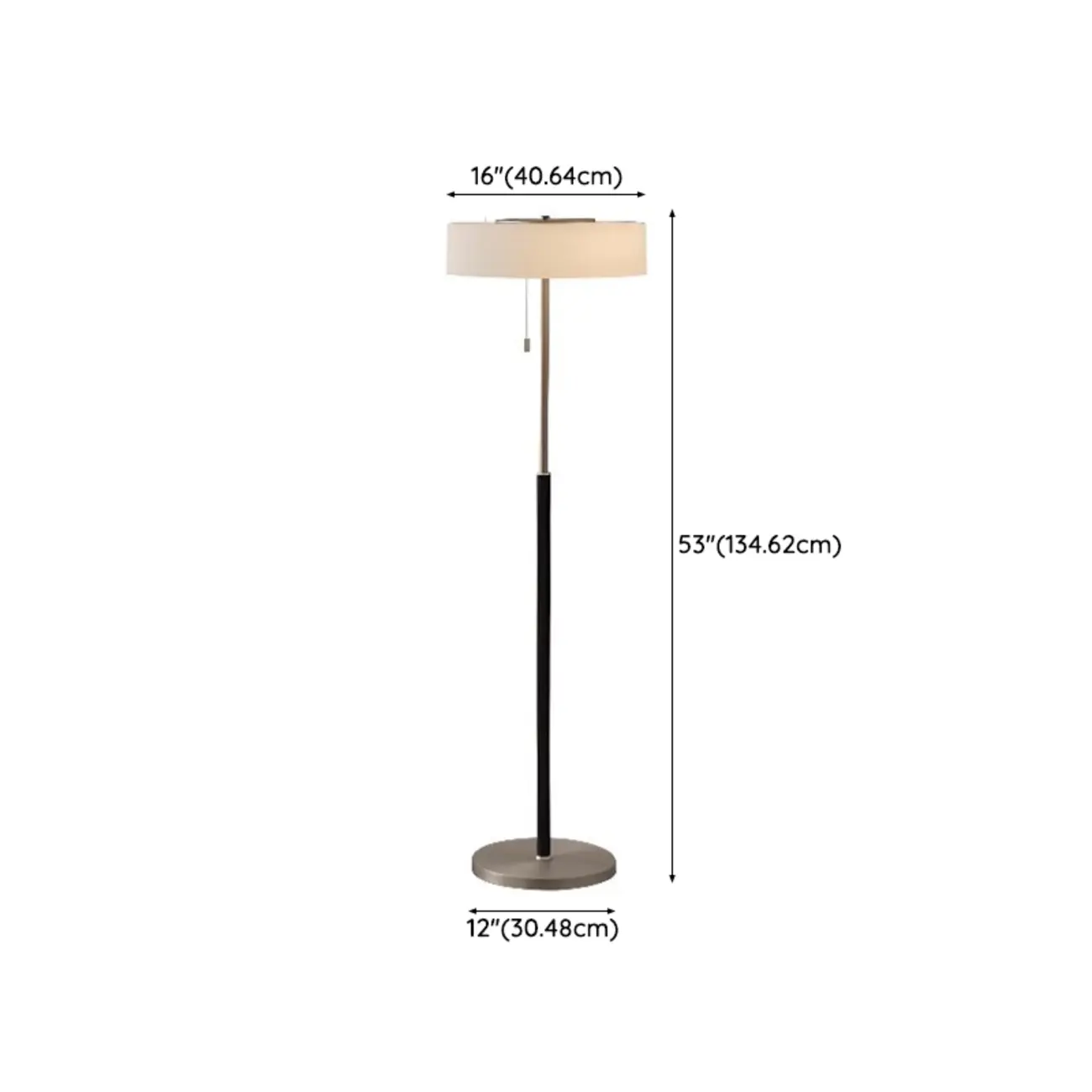 Modern LED Silver Minimalist Floor Lamp for Living Room #size | homeyfad
