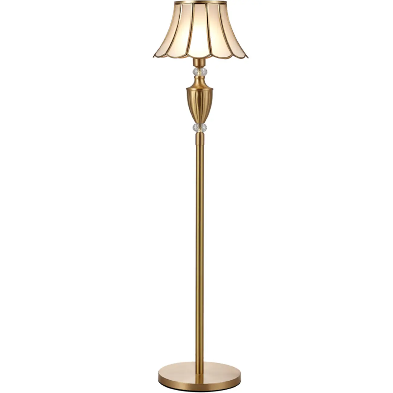 Traditional Gold Floor Lamp with Crystal Accents for Living Room Image - 3 | homeyfad