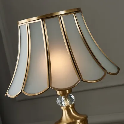 Traditional Gold Floor Lamp with Crystal Accents for Living Room Image - 8