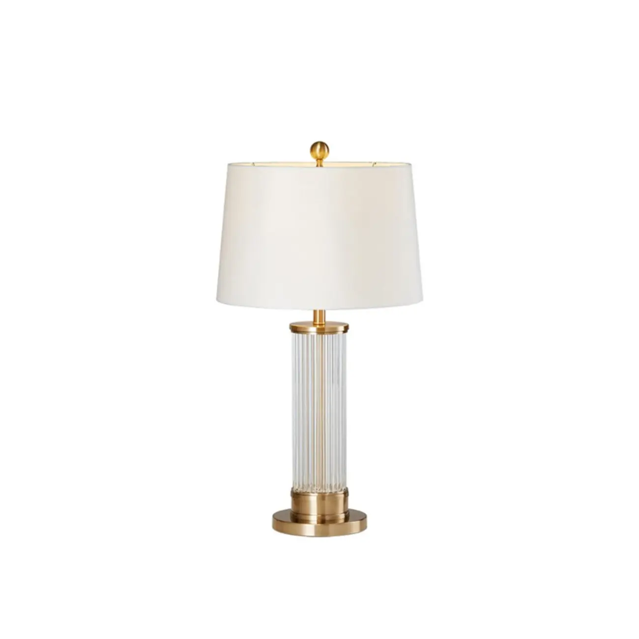 Modern Gold Metal Fabric LED Table Lamp for Bedroom  Image - 5 | homeyfad