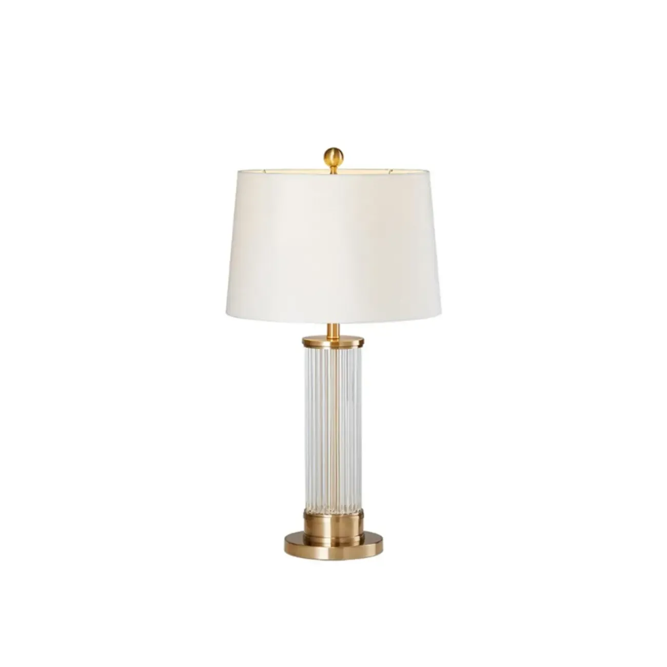 Modern Gold Metal Fabric LED Table Lamp for Bedroom  Image - 5