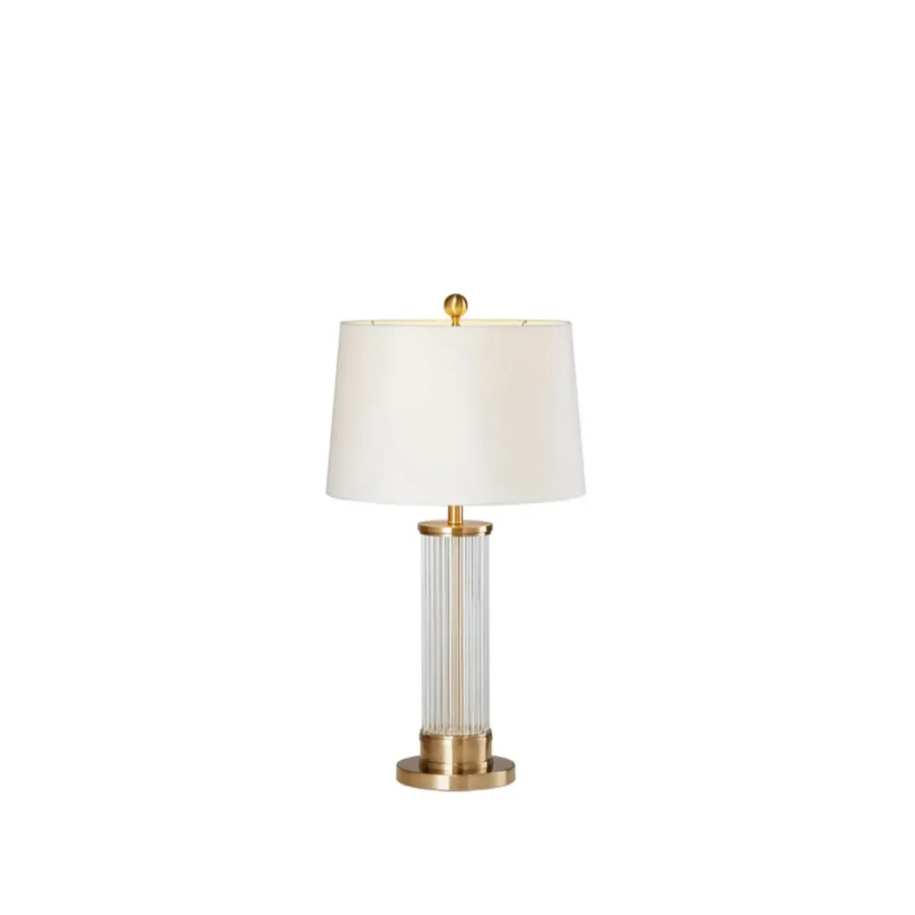 Modern Gold Metal Fabric LED Table Lamp for Bedroom  Image - 6