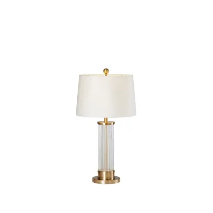 Modern Gold Metal Fabric LED Table Lamp for Bedroom  Image - 6