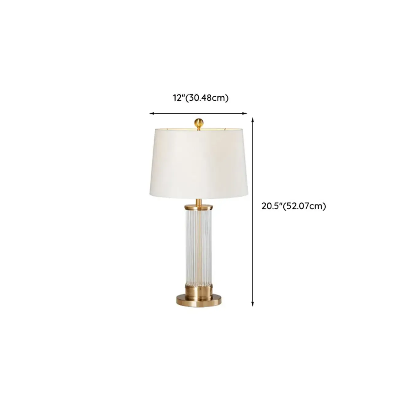 Modern Gold Metal Fabric LED Table Lamp for Bedroom  #size