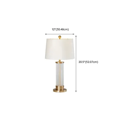 Modern Gold Metal Fabric LED Table Lamp for Bedroom  #size