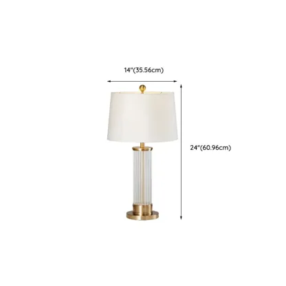 Modern Gold Metal Fabric LED Table Lamp for Bedroom  Image - 13