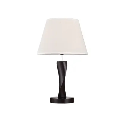 Elegant Modern Wood Fabric	Black  LED Table Lamp Dimmable  Image - 10