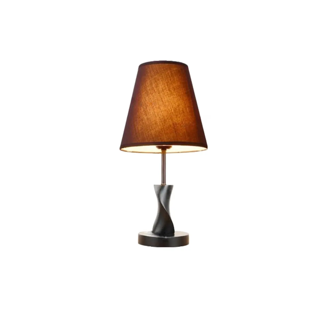 Elegant Modern Wood Fabric	Black  LED Table Lamp Dimmable  Image - 11 | homeyfad