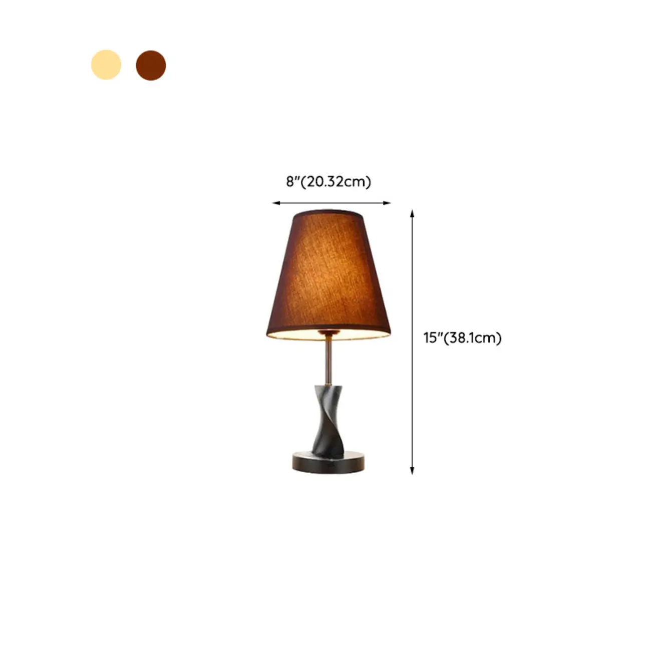 Elegant Modern Wood Fabric	Black  LED Table Lamp Dimmable  #size | homeyfad