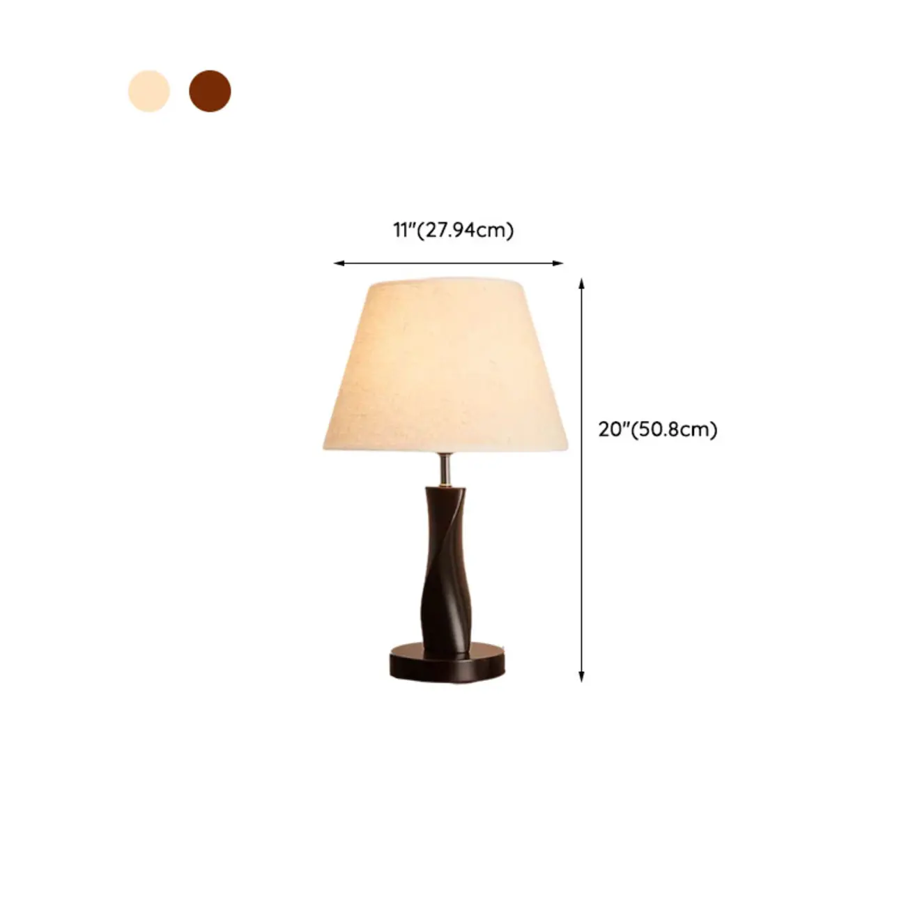 Elegant Modern Wood Fabric	Black  LED Table Lamp Dimmable  Image - 17 | homeyfad