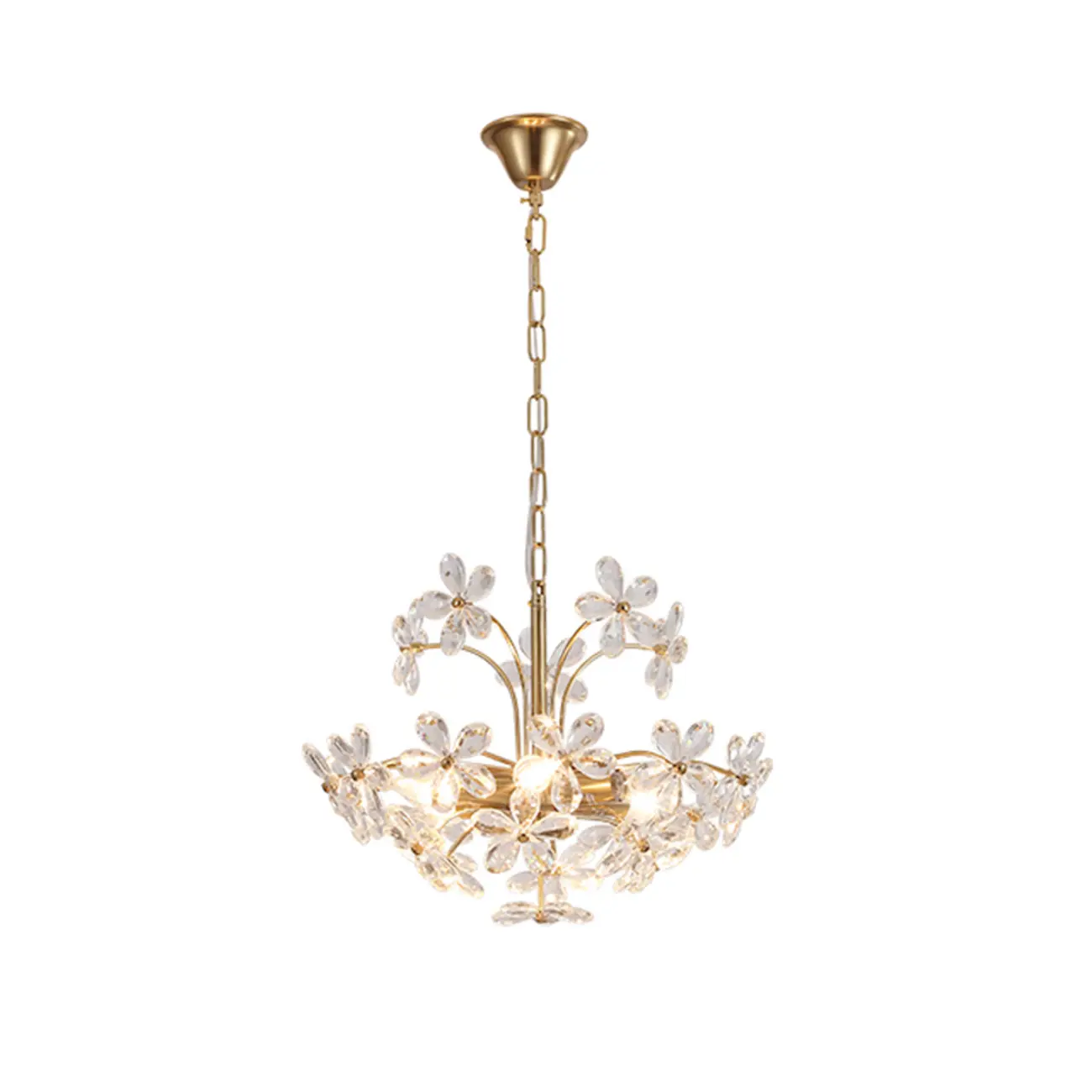 Adjustable Elegant Floral Crystal Chandelier Image - 13 | homeyfad