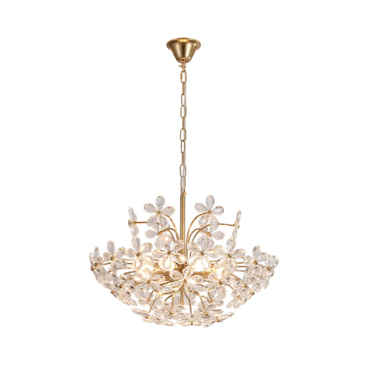 Adjustable Elegant Floral Crystal Chandelier Image - 14 | homeyfad