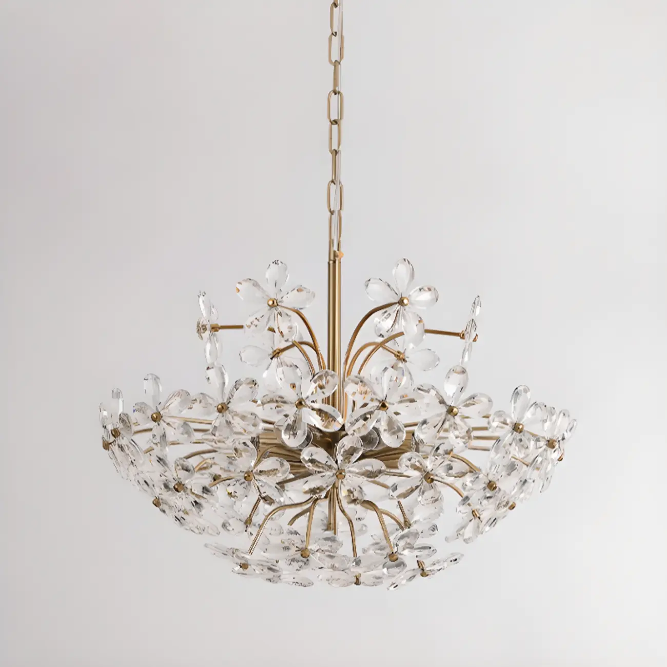 Adjustable Elegant Floral Crystal Chandelier Image - 5 | homeyfad