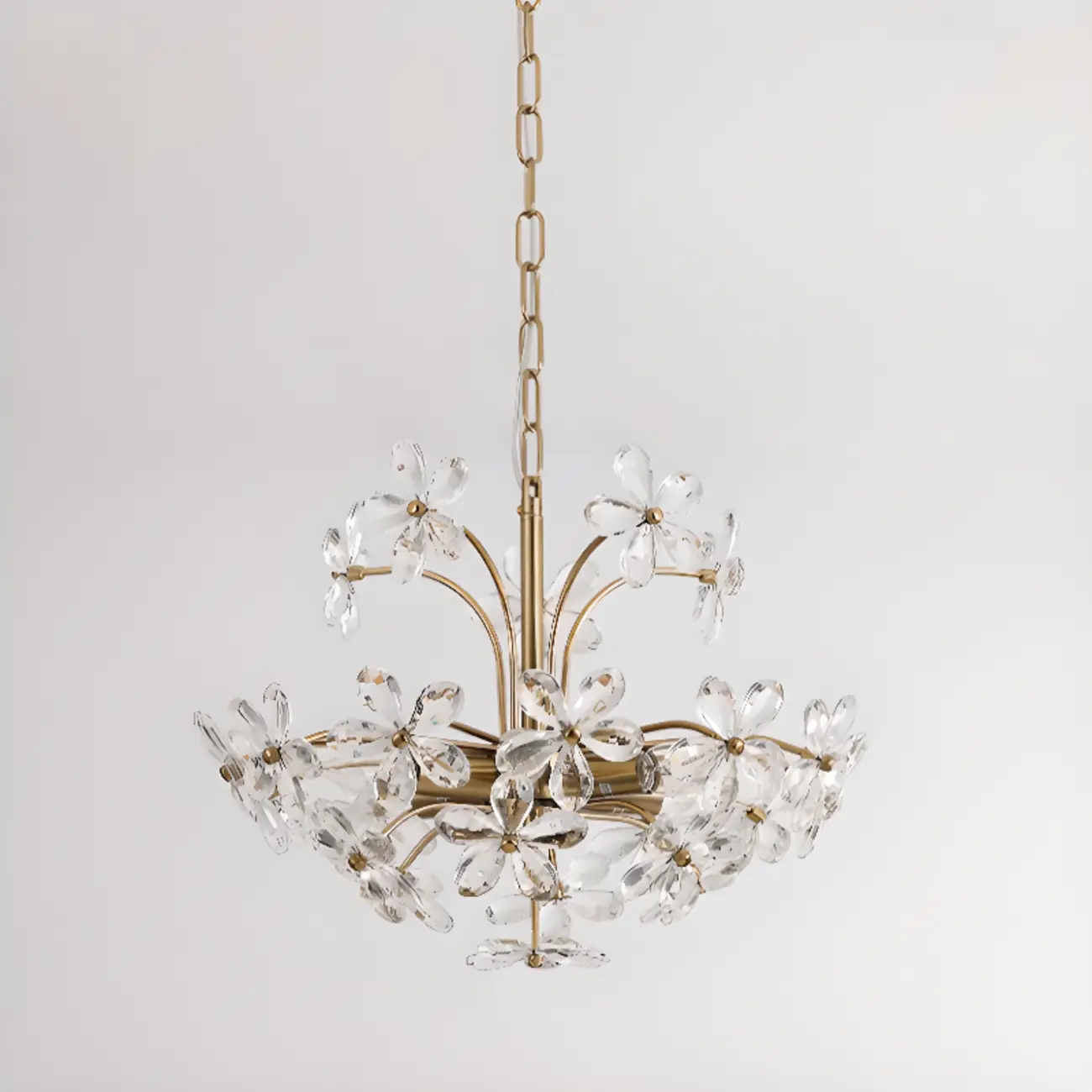 Adjustable Elegant Floral Crystal Chandelier Image - 7 | homeyfad