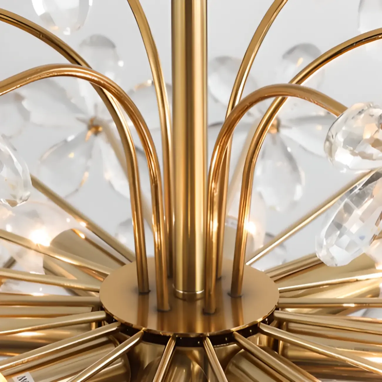 Adjustable Elegant Floral Crystal Chandelier Image - 10