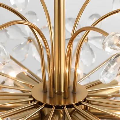 Adjustable Elegant Floral Crystal Chandelier Image - 10