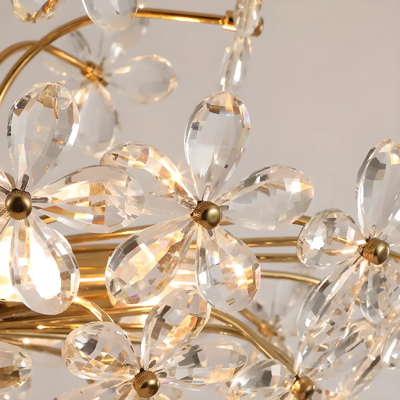 Adjustable Elegant Floral Crystal Chandelier Image - 11 | homeyfad