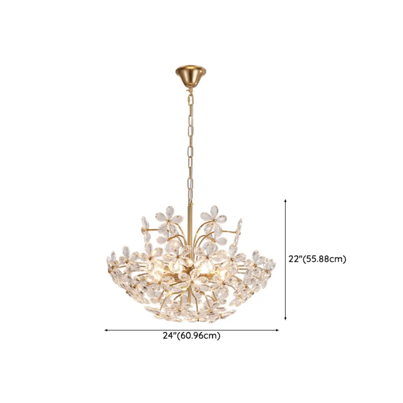 Adjustable Elegant Floral Crystal Chandelier Image - 16 | homeyfad