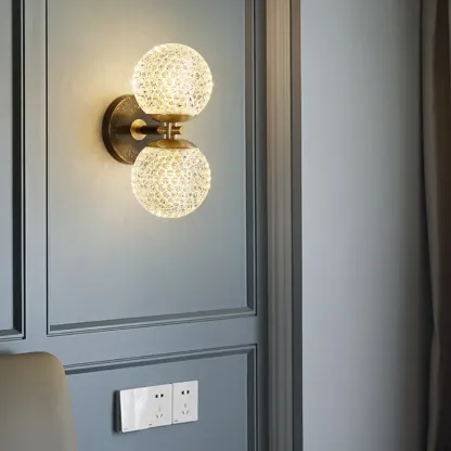 Shiny Gilded Exquisite Shade Wall Sconce Image - 4