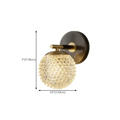Shiny Gilded Exquisite Shade Wall Sconce #size