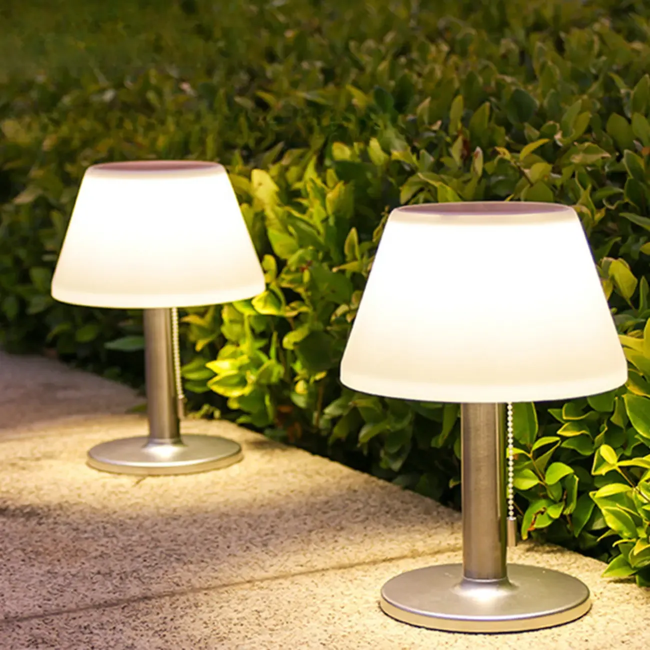 Modern Plastic Silver Minimalist Post Cap Light Image - 3