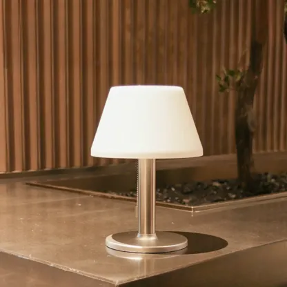 Modern Plastic Silver Minimalist Post Cap Light Image - 2