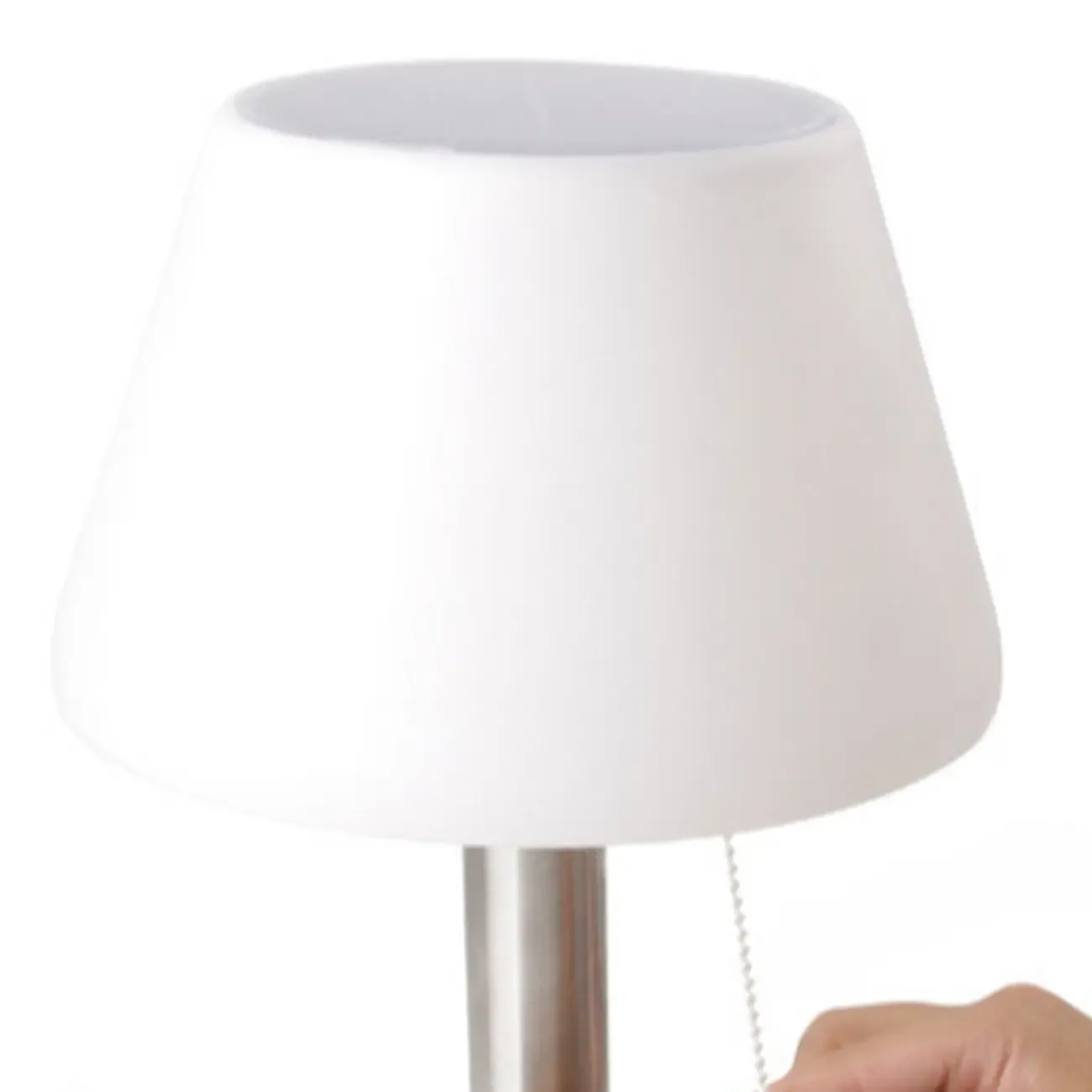 Modern Plastic Silver Minimalist Post Cap Light Image - 7