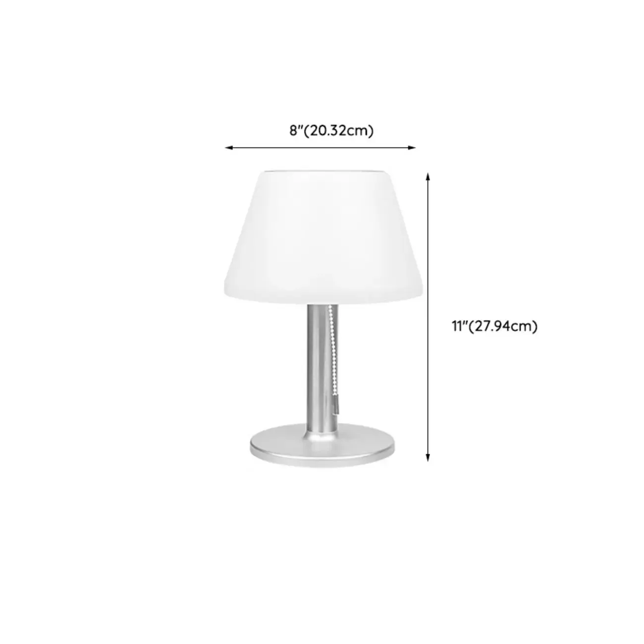 Modern Plastic Silver Minimalist Post Cap Light #size