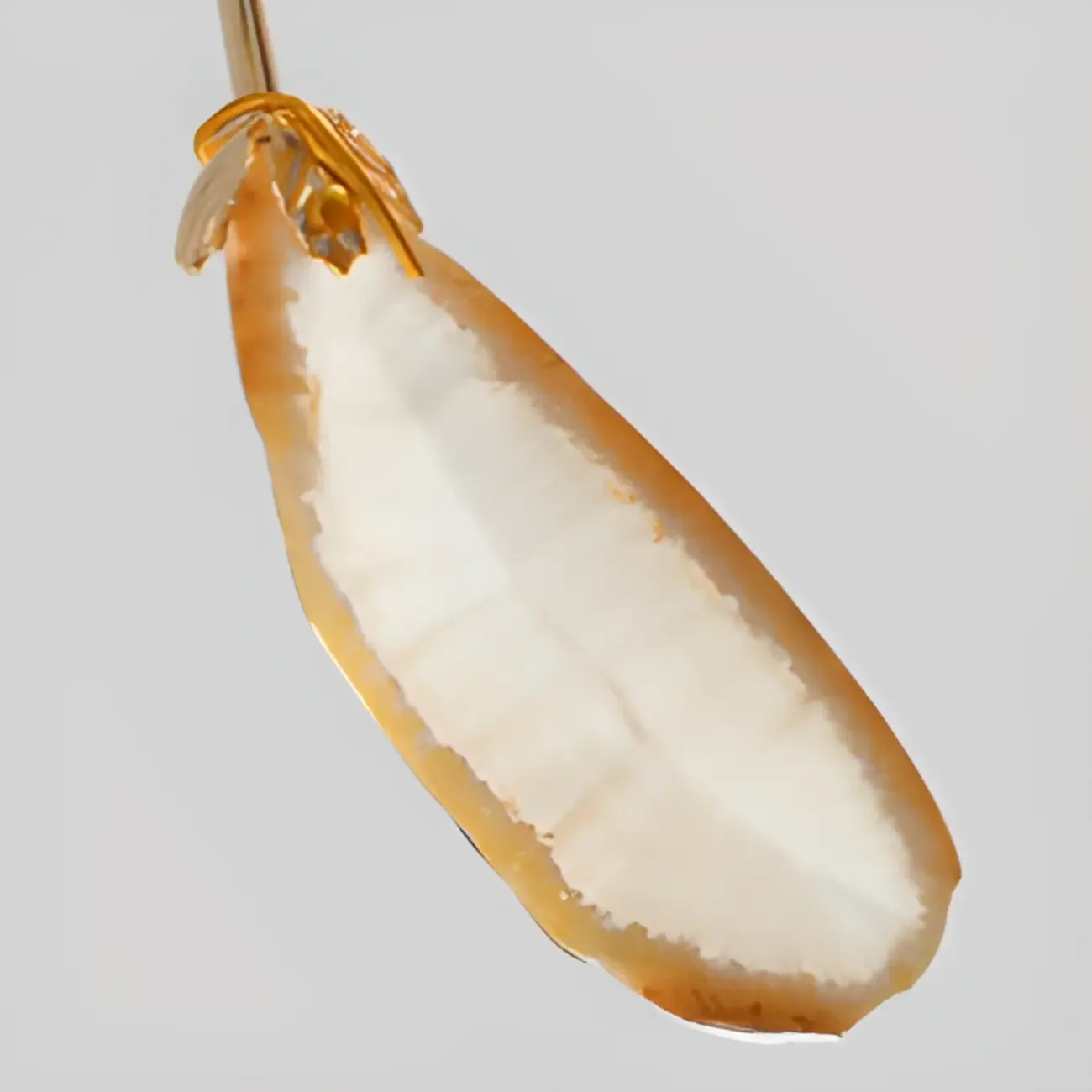 Colorful Agate Stone Circular Ring Branches Chandelier Image - 9