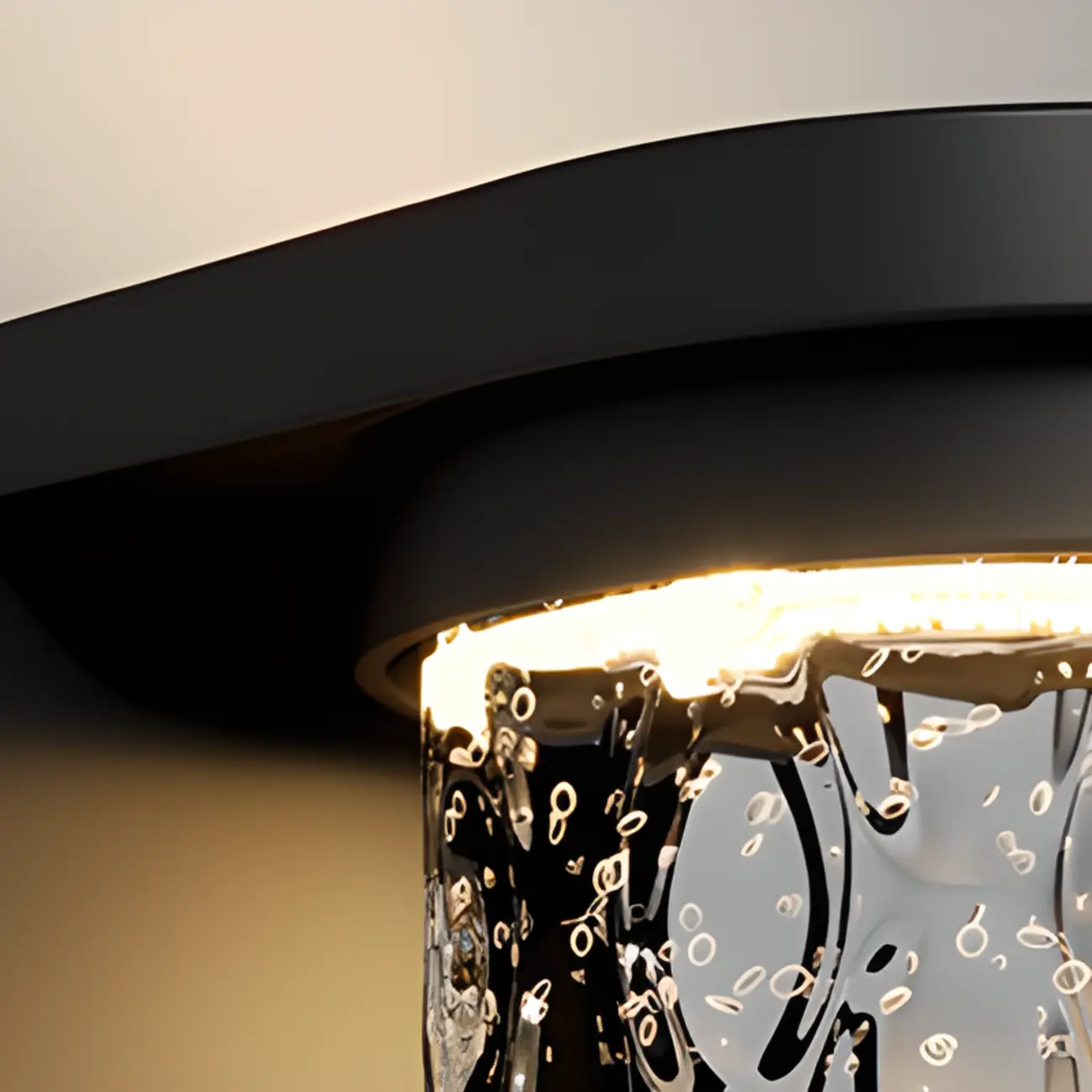 Modern Black Cylinder Ribbed Glass Outdoor Wall Light | homeyfad