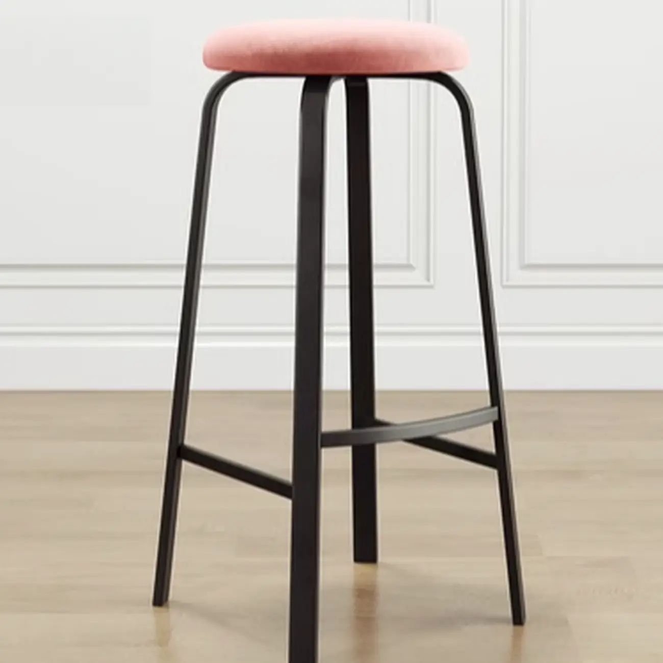 Minimalist Round Stackable Footrest Bar Stools Image - 5 | homeyfad