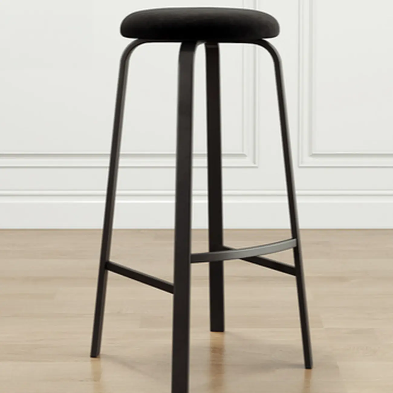Minimalist Round Stackable Footrest Bar Stools Image - 4 | homeyfad