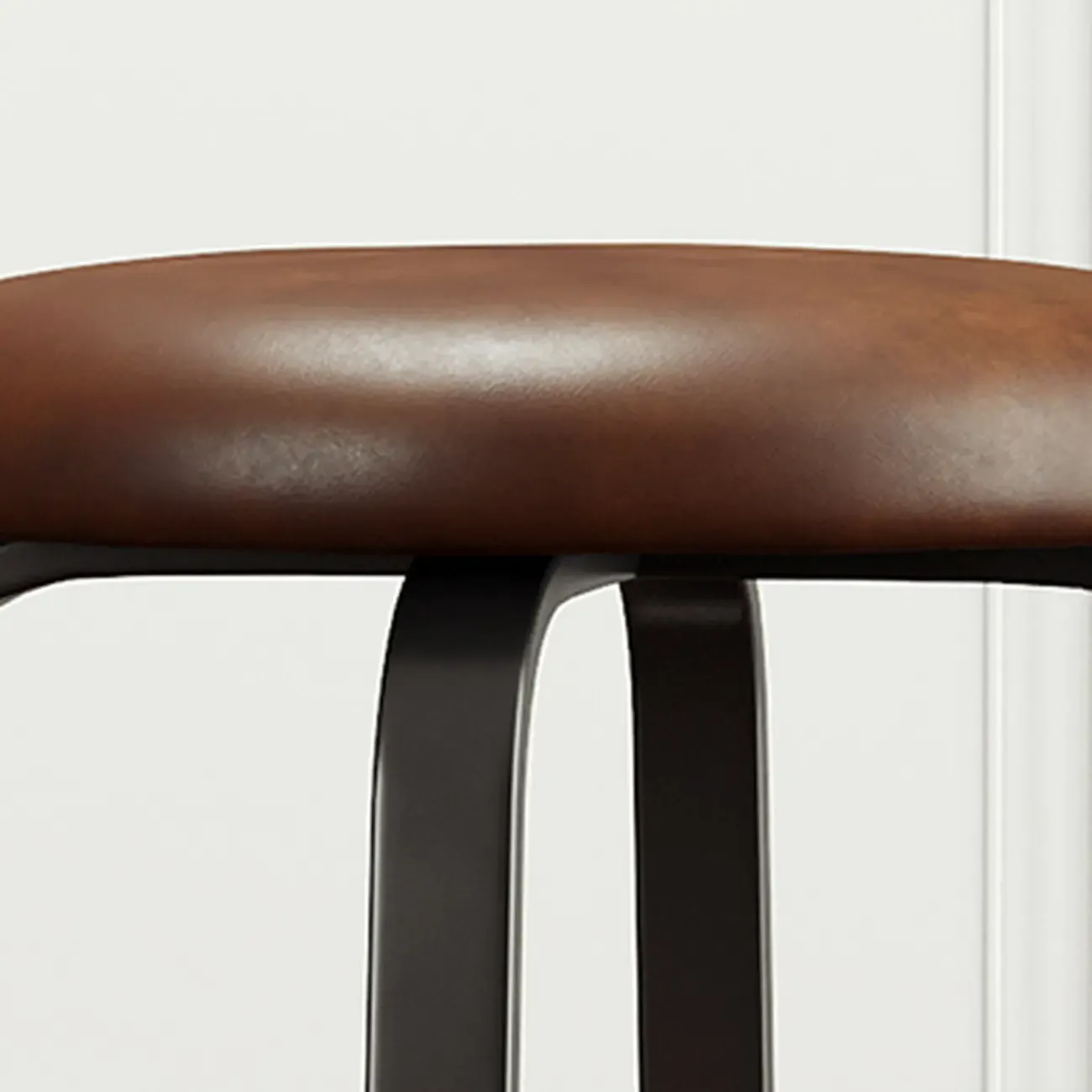 Minimalist Round Stackable Footrest Bar Stools Image - 12