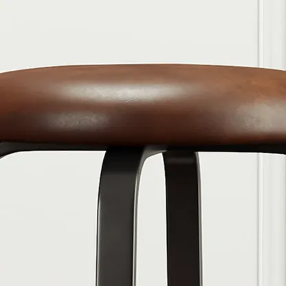 Minimalist Round Stackable Footrest Bar Stools Image - 12