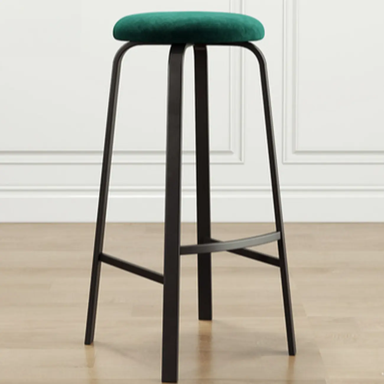 Minimalist Round Stackable Footrest Bar Stools Image - 14 | homeyfad