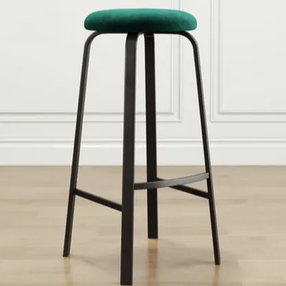 Minimalist Round Stackable Footrest Bar Stools Image - 14