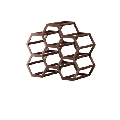 Freestanding Metal Wine Rack Hexagon Tabletop Bottle Holder