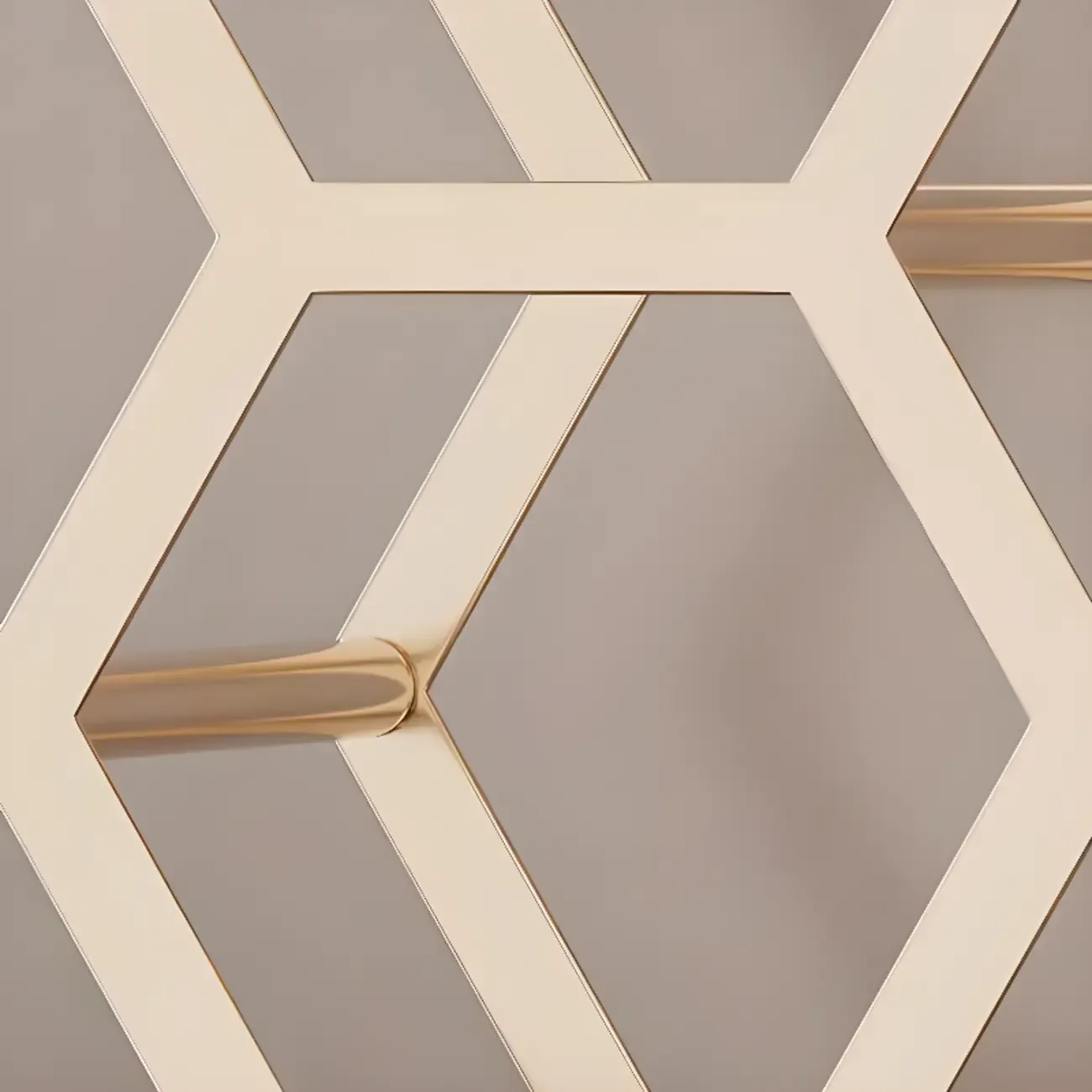 Freestanding Metal Wine Rack Hexagon Tabletop Bottle Holder