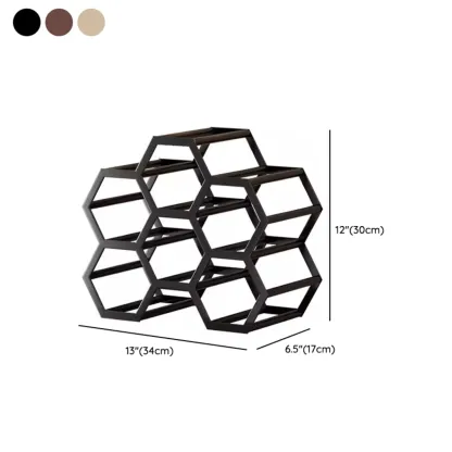 Freestanding Metal Wine Rack Hexagon Tabletop Bottle Holder