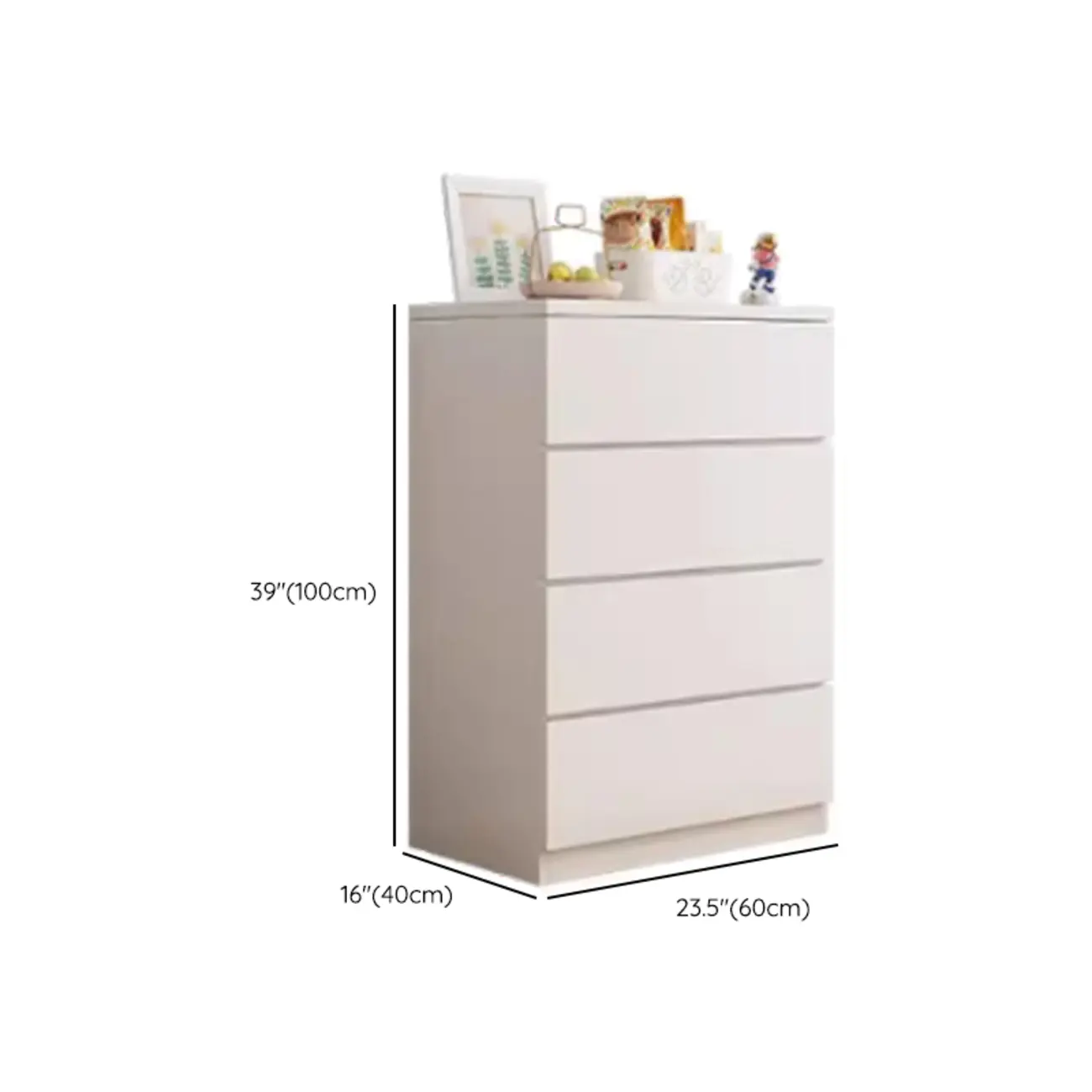 Minimalist Geometric White Manufactured Wood Bedroom Chest Image - 19 | homeyfad