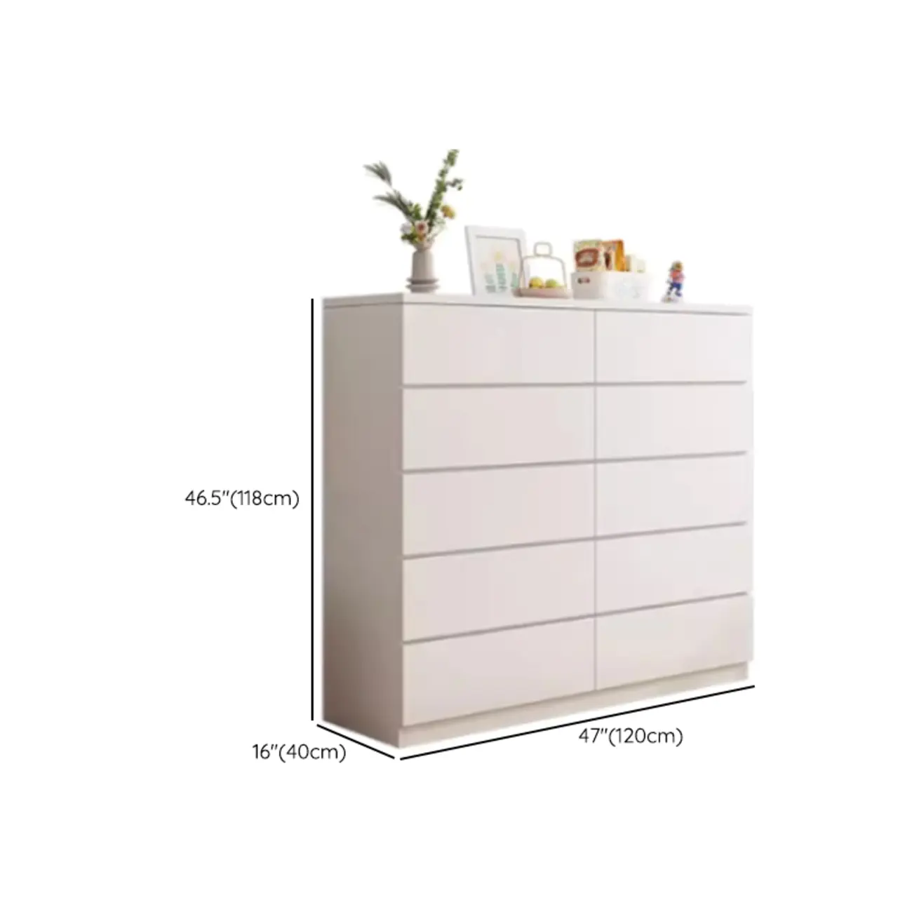 Minimalist Geometric White Manufactured Wood Bedroom Chest Image - 24 | homeyfad