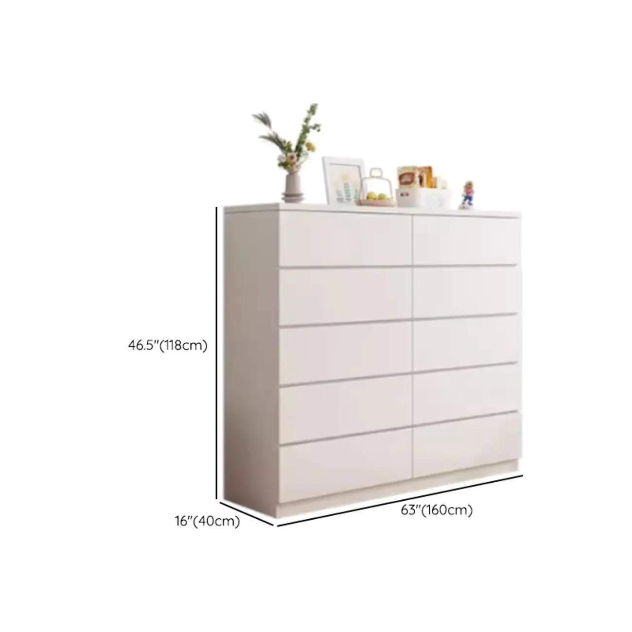 Minimalist Geometric White Manufactured Wood Bedroom Chest Image - 31 | homeyfad