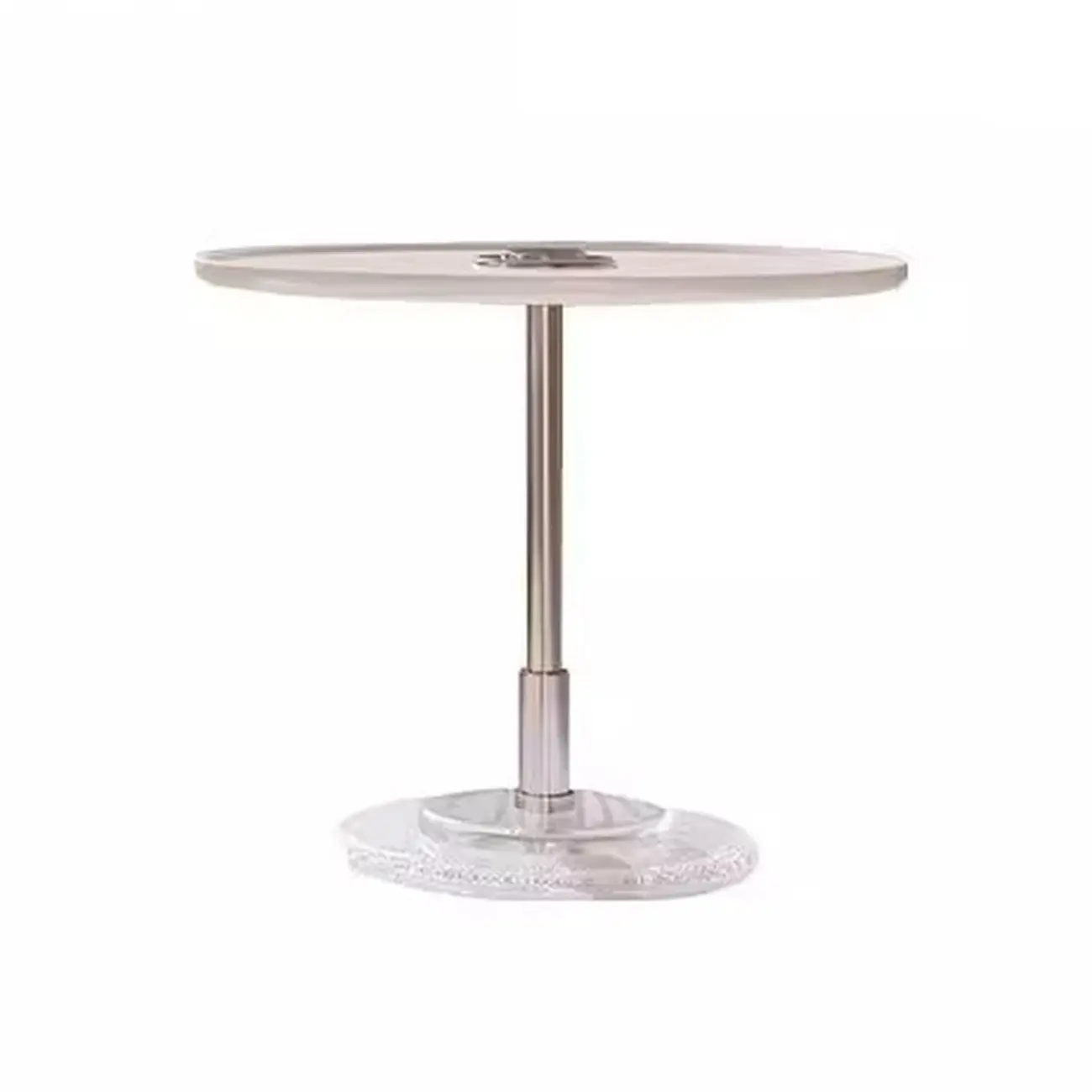 Brown Round Sleek Wooden Coffee Drawer Table Image - 10 | homeyfad