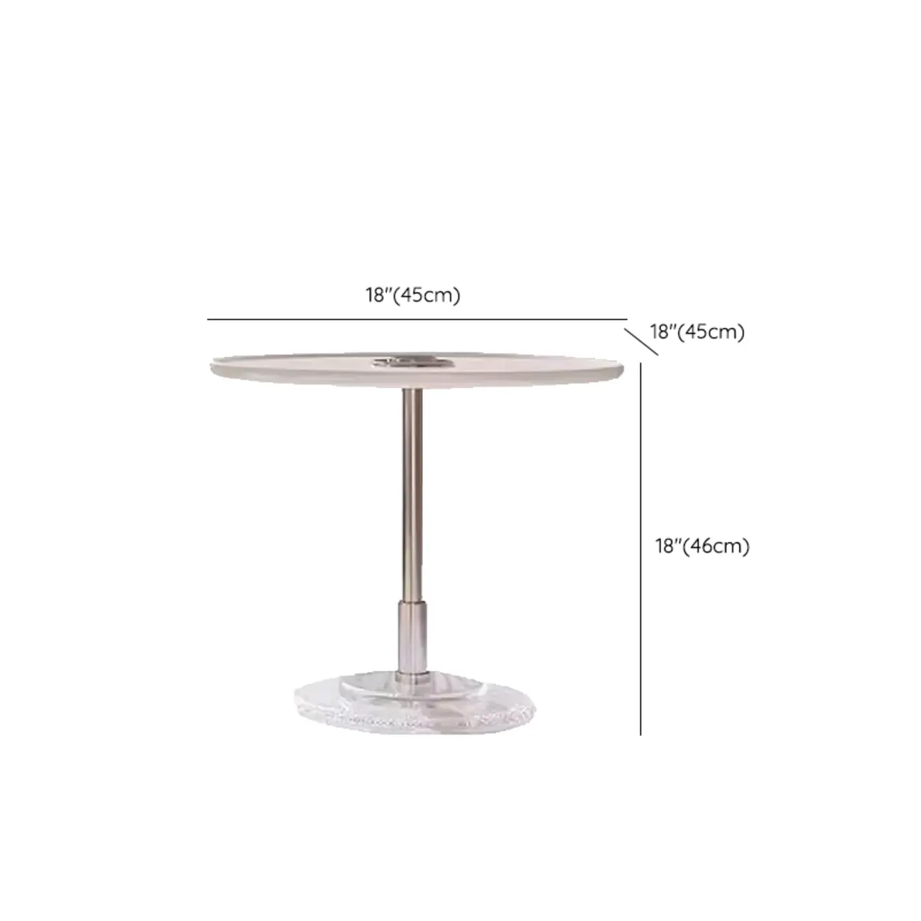 Brown Round Sleek Wooden Coffee Drawer Table Image - 14 | homeyfad