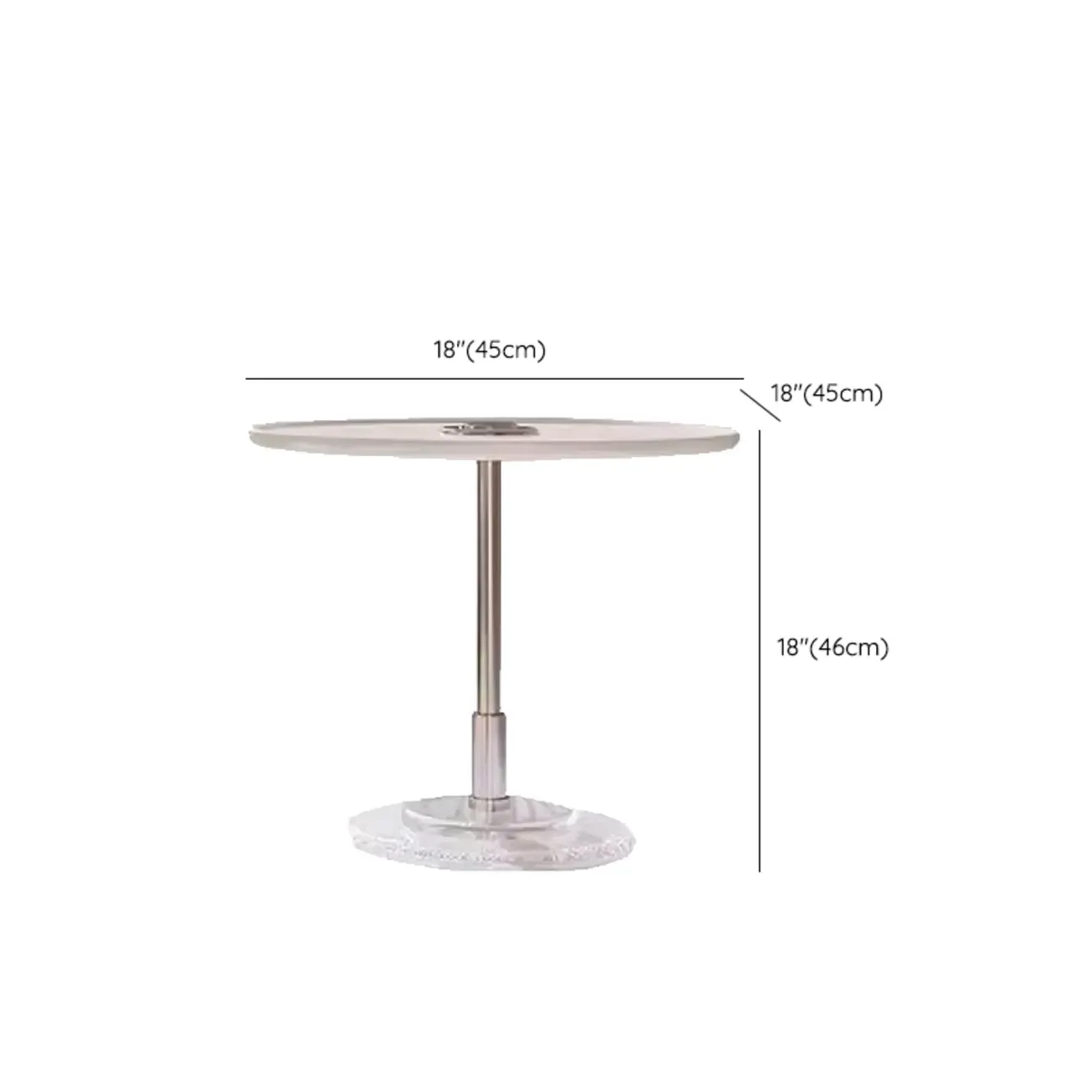 Brown Round Sleek Wooden Coffee Drawer Table Image - 14