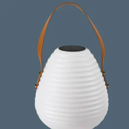 Minimalist Resin White Lantern Design Post Cap Light Image - 6