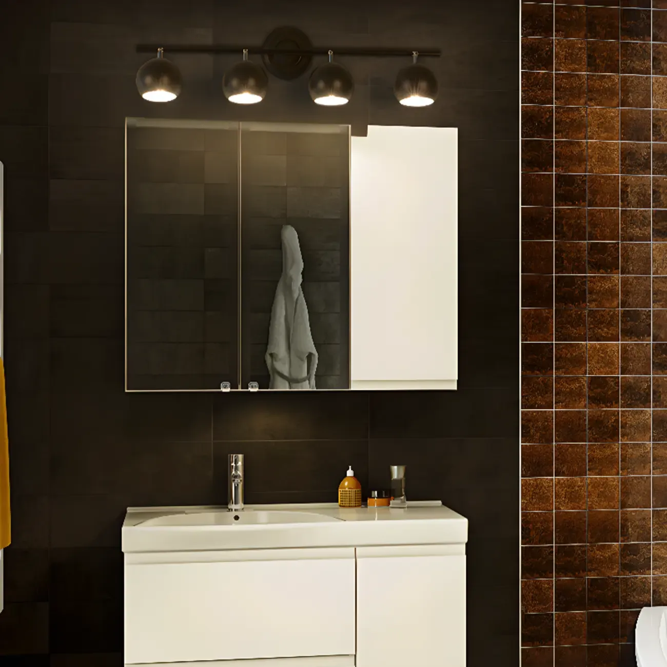 Modern Multi-Light Iron Adjustable Globe Wall Sconce Image - 3